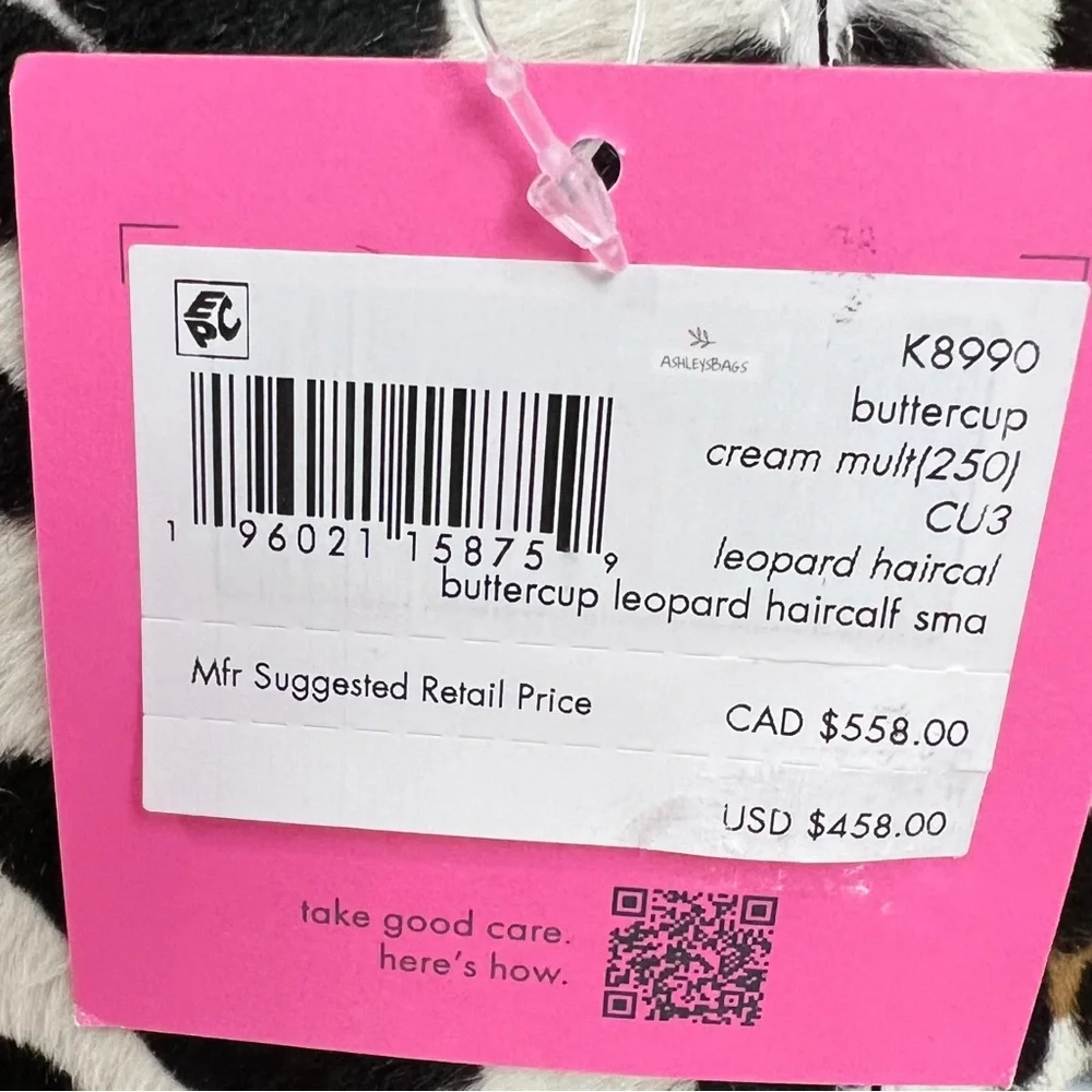 Kate Spade Buttercup Leopard Haircalf Small Bucket Bag Crossbody